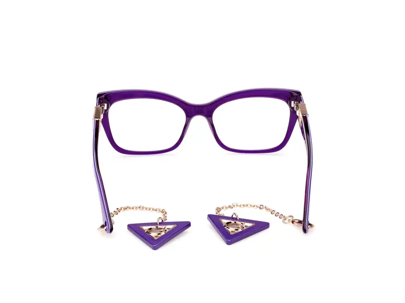 Guess Donna GU2960 081 Montature da vista Acetato Viola Squadrata Normale miniatura 3