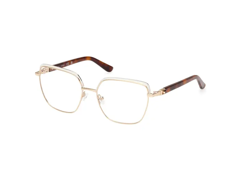 Guess Donna GU2983 024 Montature da vista Metallo Bianco  Geometrica Normale