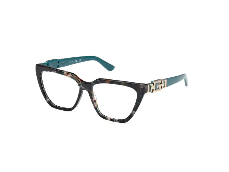 Guess Donna GU2985 098 Montature da vista Acetato Verde  Cat Eye Normale