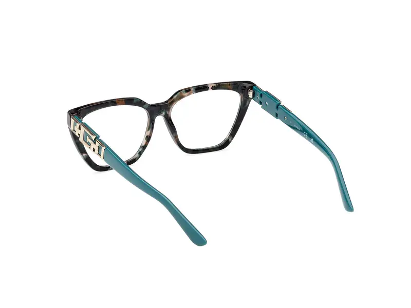 Guess Donna GU2985 098 Montature da vista Acetato Verde Cat Eye Normale miniatura 3