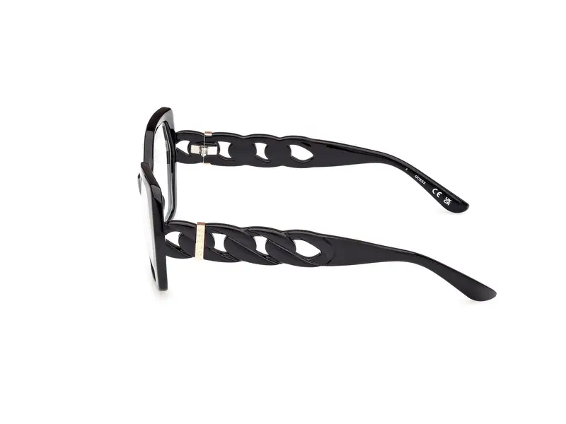 Guess Donna GU50116 001 Montature da vista Iniettato Nero Geometrica Normale miniatura 2