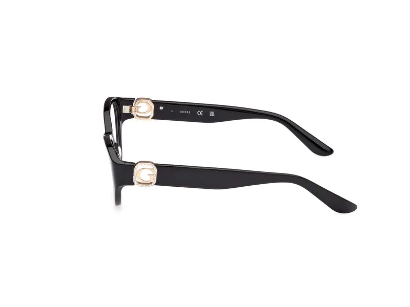 Guess Donna GU50119 005 Montature da vista Acetato Nero Cat Eye Normale miniatura 2
