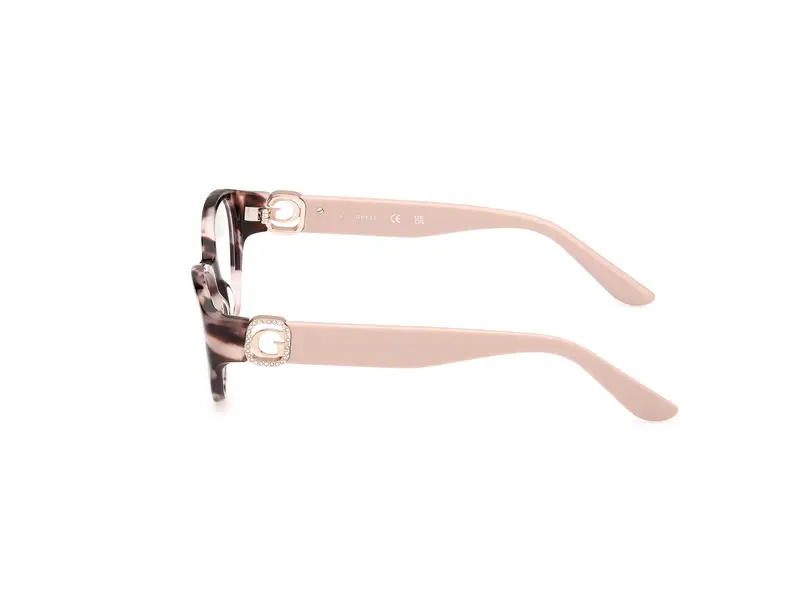 Guess Donna GU50119 055 Montature da vista Acetato Havana Cat Eye Normale miniatura 2