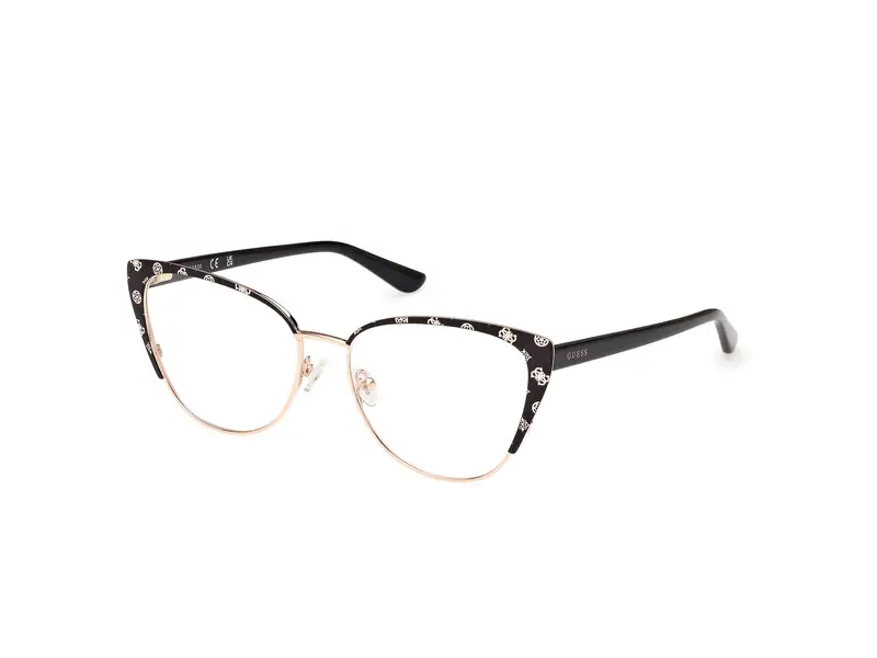 Guess Donna GU50121 005 Montature da vista Metallo Nero  Cat Eye Normale