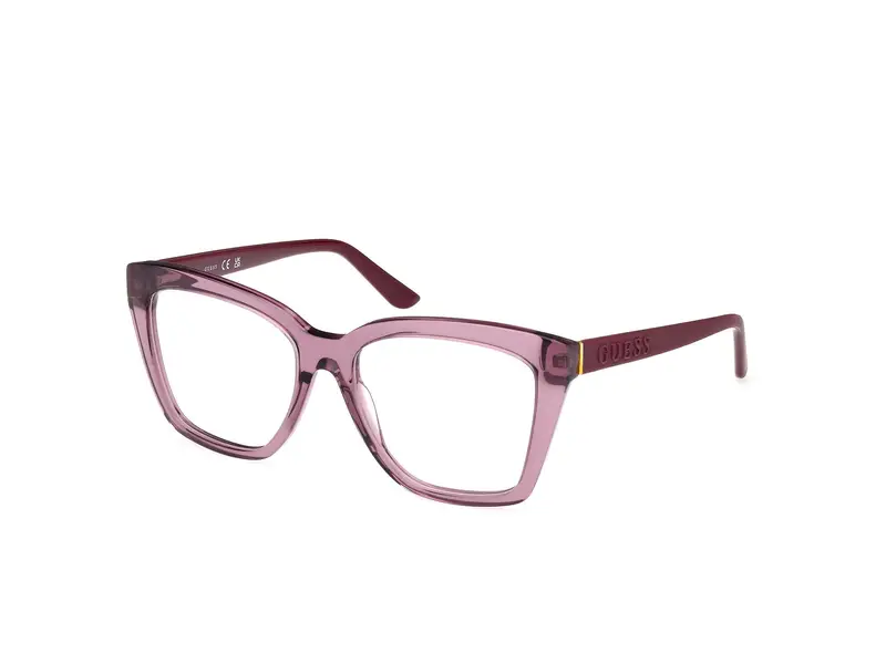 Guess Donna GU50173 081 Montature da vista Acetato Viola Geometrica Normale