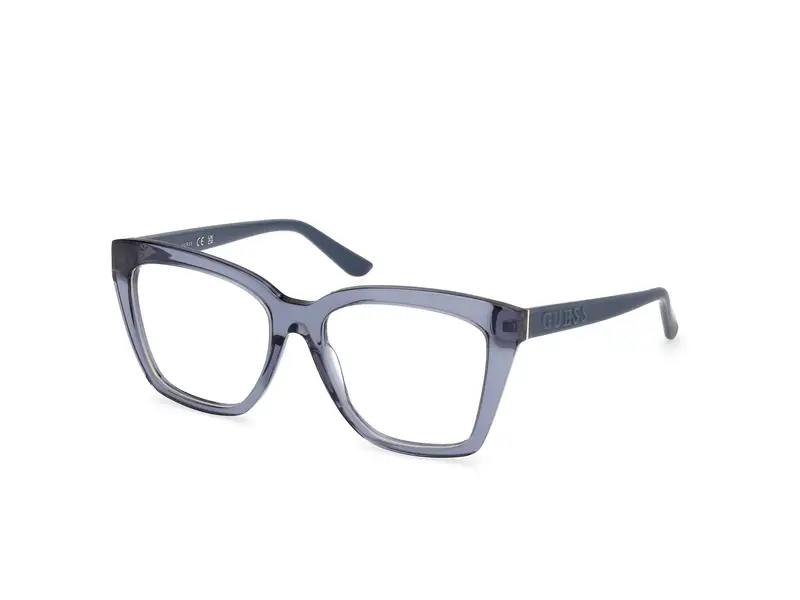 Guess Donna GU50173 090 Montature da vista Acetato Blu Geometrica Normale