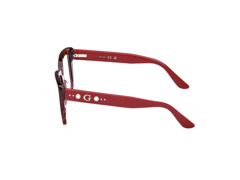 Guess Donna GU50174 068 Montature da vista Acetato Rosso Squadrata Normale miniatura 2