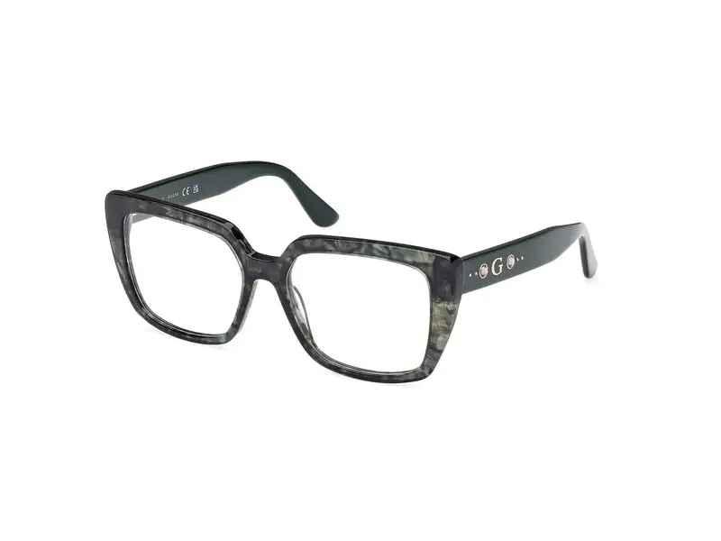 Guess Donna GU50174 098 Montature da vista Acetato Verde Squadrata Normale