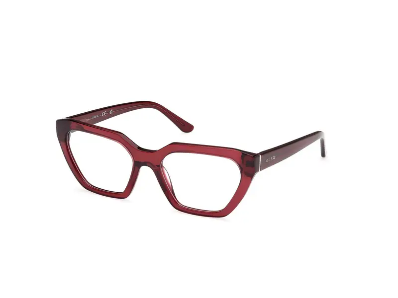 Guess Donna GU50176 069 Montature da vista Acetato Bordeaux Geometrica Normale