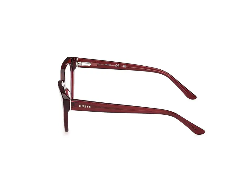 Guess Donna GU50176 069 Montature da vista Acetato Bordeaux Geometrica Normale miniatura 2