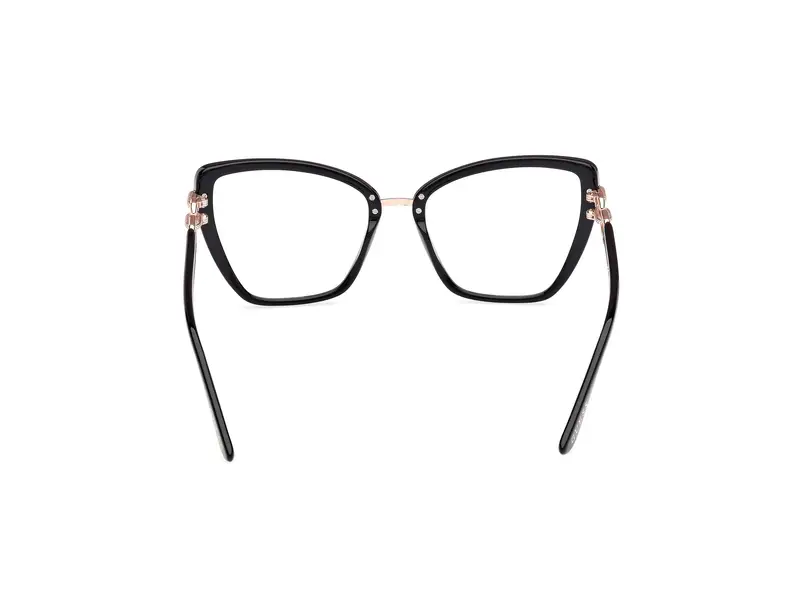 Guess Donna GU50180 001 Montature da vista Acetato Nero Cat Eye Normale miniatura 3