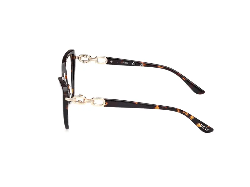 Guess Donna GU50180 052 Montature da vista Acetato Havana Cat Eye Normale miniatura 2