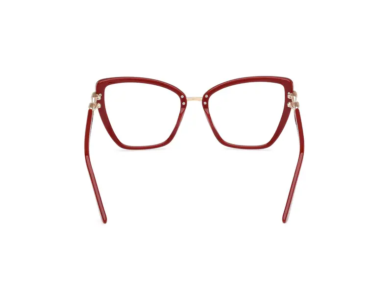Guess Donna GU50180 066 Montature da vista Acetato Rosso Cat Eye Normale miniatura 3