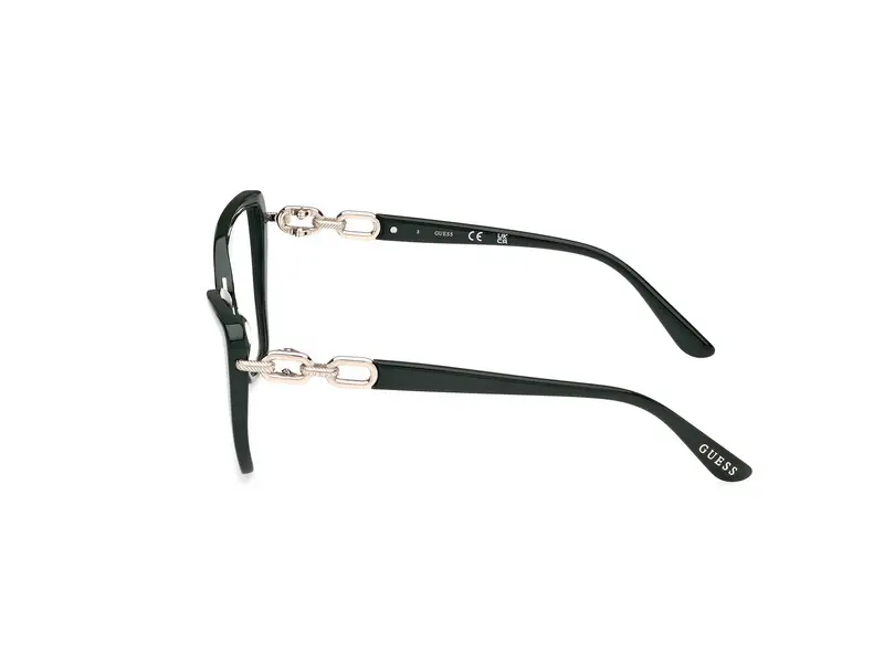 Guess Donna GU50180 096 Montature da vista Acetato Verde Cat Eye Normale miniatura 2
