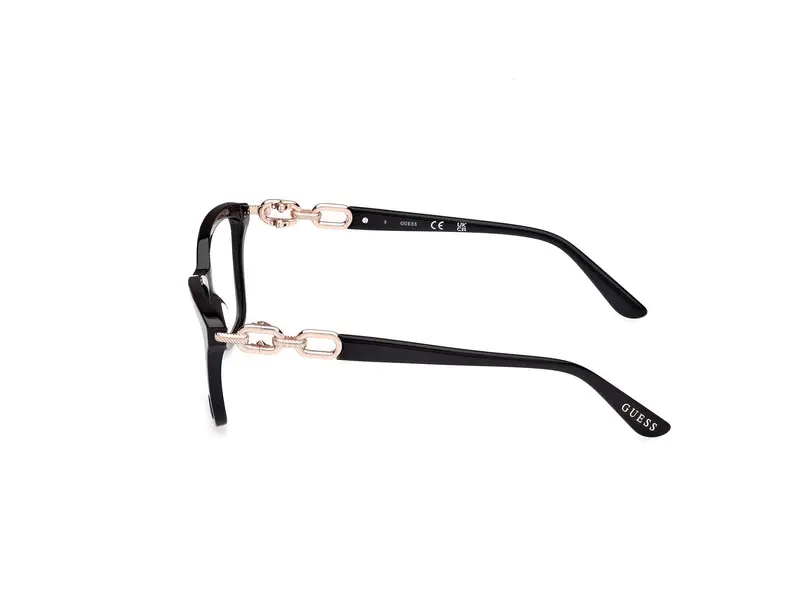 Guess Donna GU50181 001 Montature da vista Acetato Nero Squadrata Normale miniatura 2