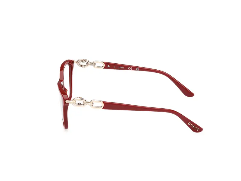 Guess Donna GU50181 066 Montature da vista Acetato Rosso Squadrata Normale miniatura 2