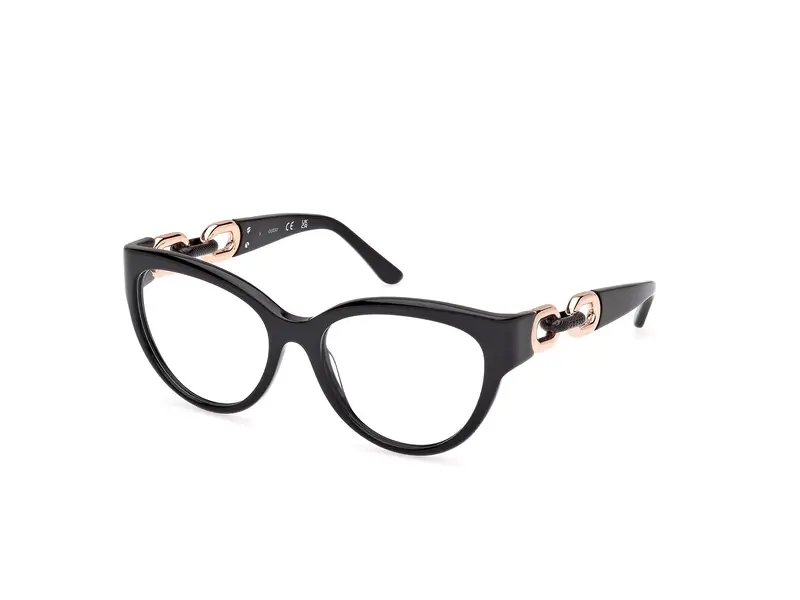 Guess Donna GU50182 001 Montature da vista Acetato Nero  Cat Eye Normale
