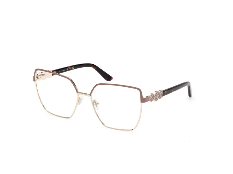 Guess Donna GU50229 58 Montature da vista Metallo Beige  Squadrata Normale