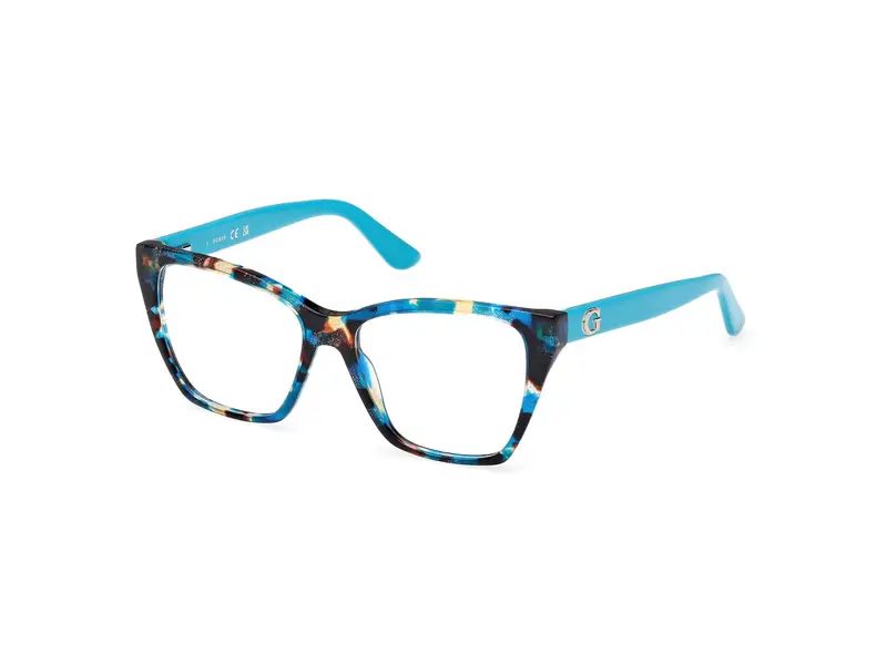 Guess Donna GU50235 87 Montature da vista Acetato Turchese Squadrata Normale