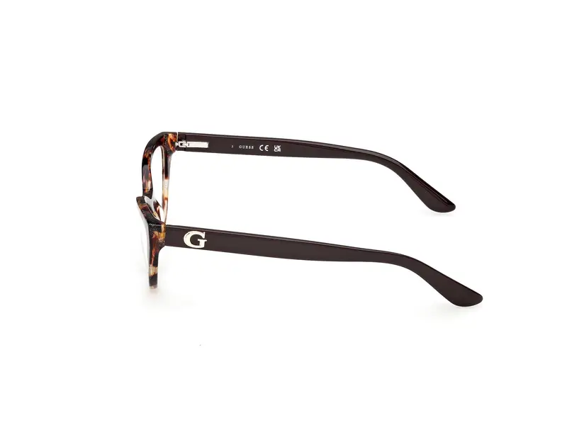 Guess Donna GU50236 52 Montature da vista Acetato Havana Cat Eye Normale miniatura 2