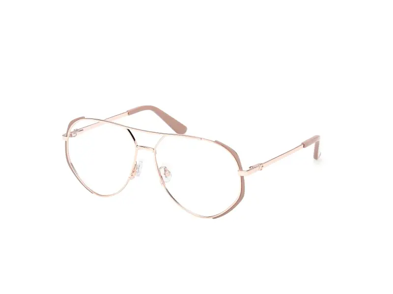 Donna GU50247 058 Montature da vista Metallo Beige Pilot Normale