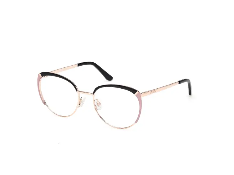 Donna GU50250 005 Montature da vista Metallo Nero Rotonda Normale