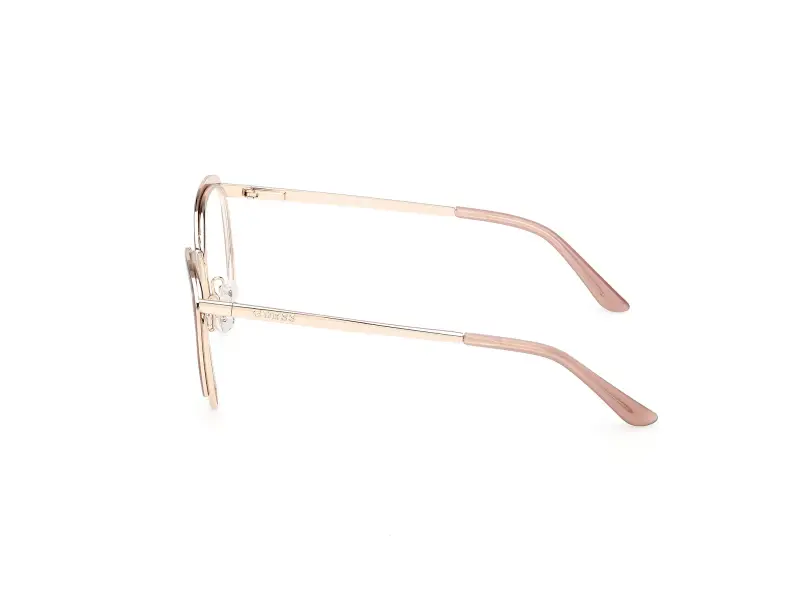 Donna GU50250 059 Montature da vista Metallo Beige Rotonda Normale miniatura 3