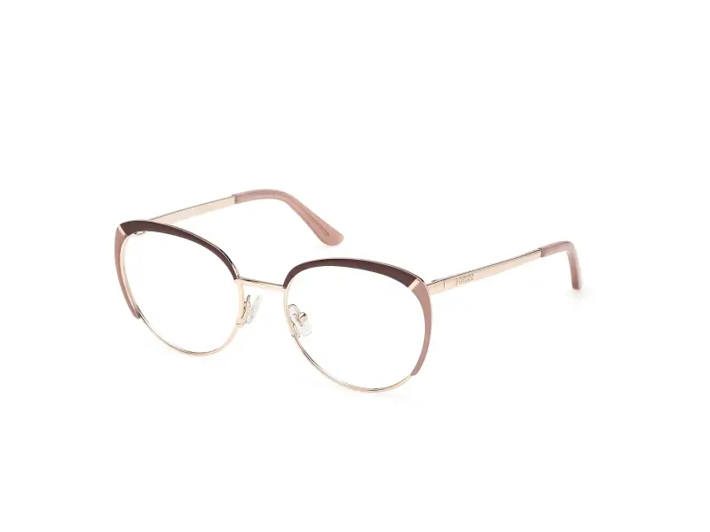 Donna GU50250 059 Montature da vista Metallo Beige Rotonda Normale