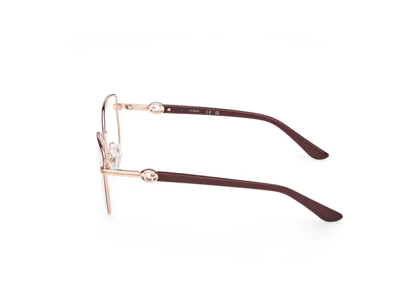 Donna GU50312 069 Montature da vista Metallo Bordeaux Geometrica Normale miniatura 3