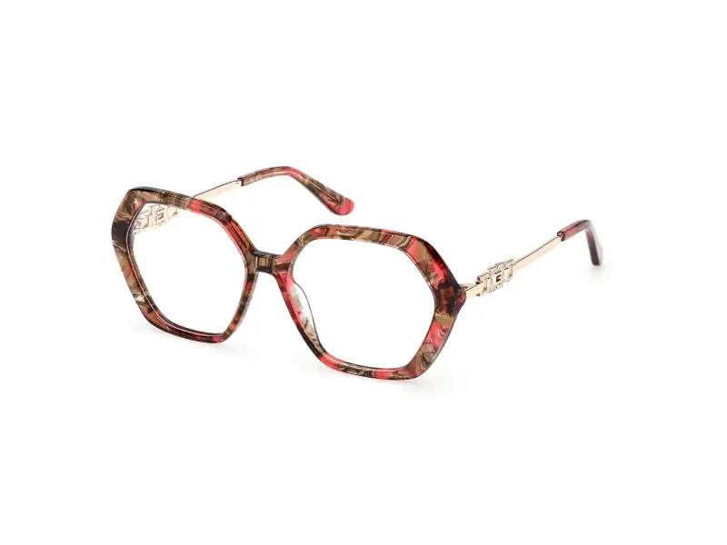 Donna GU50317 071 Montature da vista Acetato Bordeaux Geometrica Normale