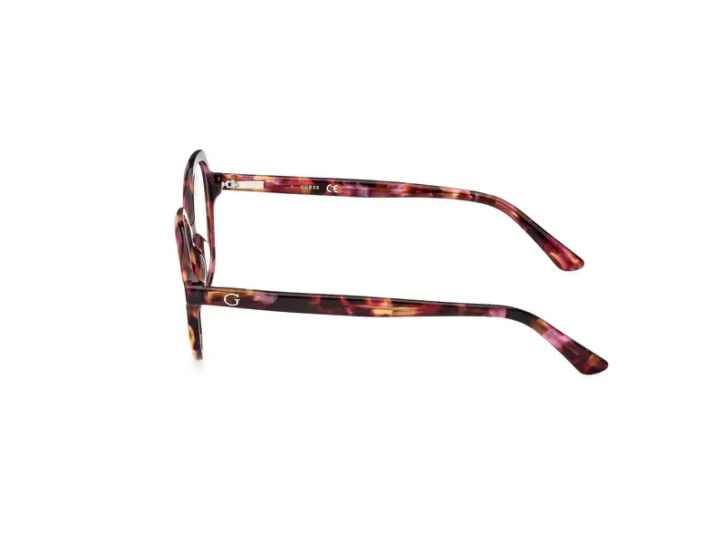 Guess Donna GU8271 071 Montature da vista Acetato Bordeaux Rotonda Normale miniatura 2