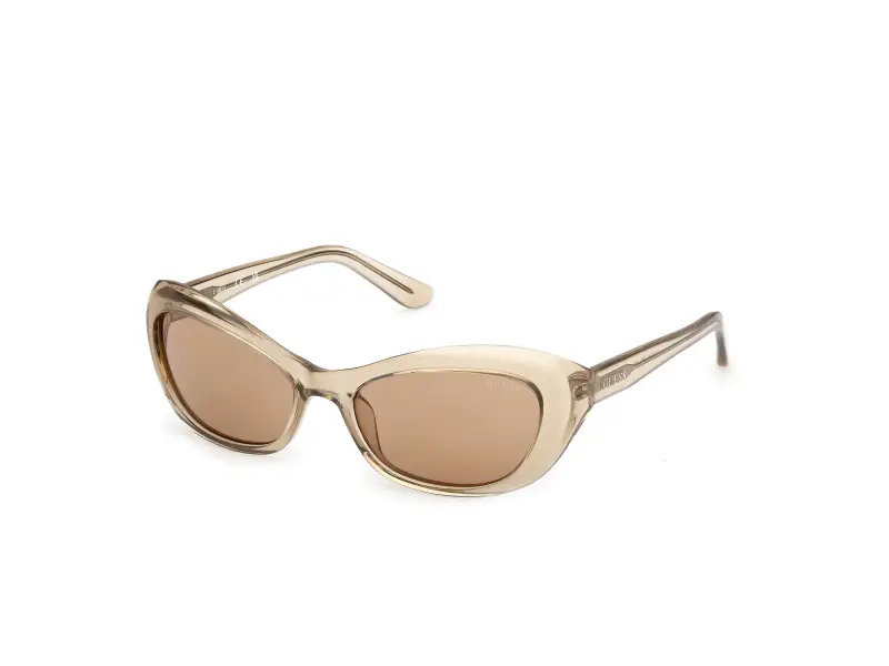 Donna Guess GU00286 59E Occhiali da sole Iniettato Beige Marrone Cat Eye Normale