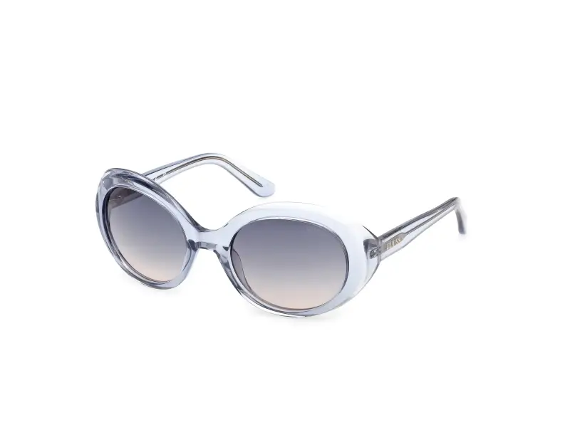 Donna Guess GU00287 90W Occhiali da sole Iniettato Blu Blu Rotonda Normale