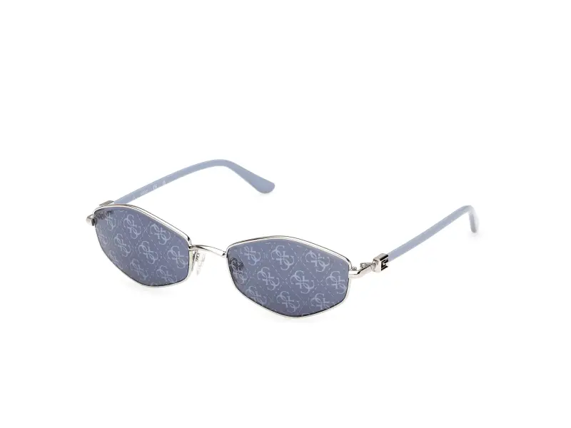 Donna Guess GU00289 10X Occhiali da sole Metallo Grigio Blu Geometrica Normale