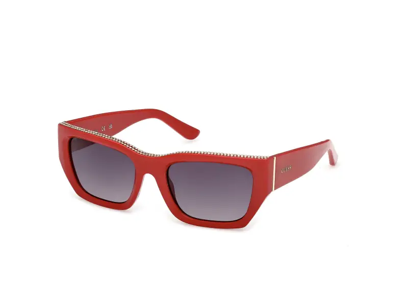 Donna Guess GU00293 66B Occhiali da sole Iniettato Rosso Fumo Squadrata Normale