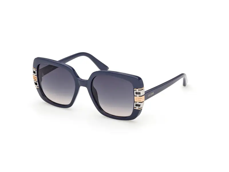 Donna Guess GU00294 90W Occhiali da sole Iniettato Blu Blu Squadrata Normale
