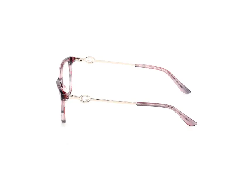 Donna Guess GU50349 074 Montature da vista Acetato Rosa Squadrata Normale miniatura 3
