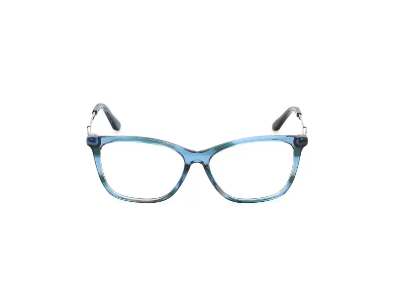 Donna Guess GU50349 092 Montature da vista Acetato Blu Squadrata Normale miniatura 2
