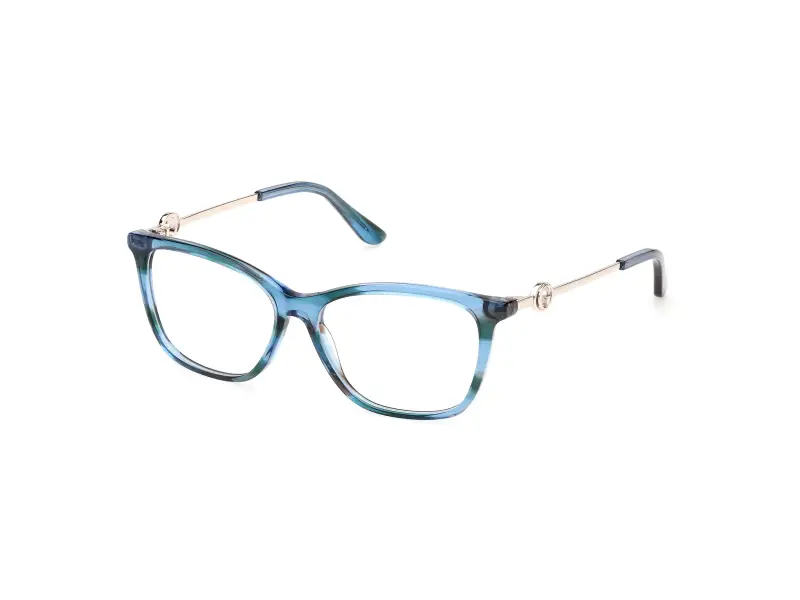 Donna Guess GU50349 092 Montature da vista Acetato Blu Squadrata Normale