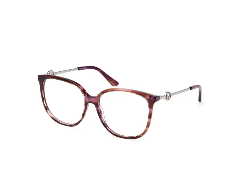 Donna Guess GU50350 068 Montature da vista Acetato Bordeaux Squadrata Normale