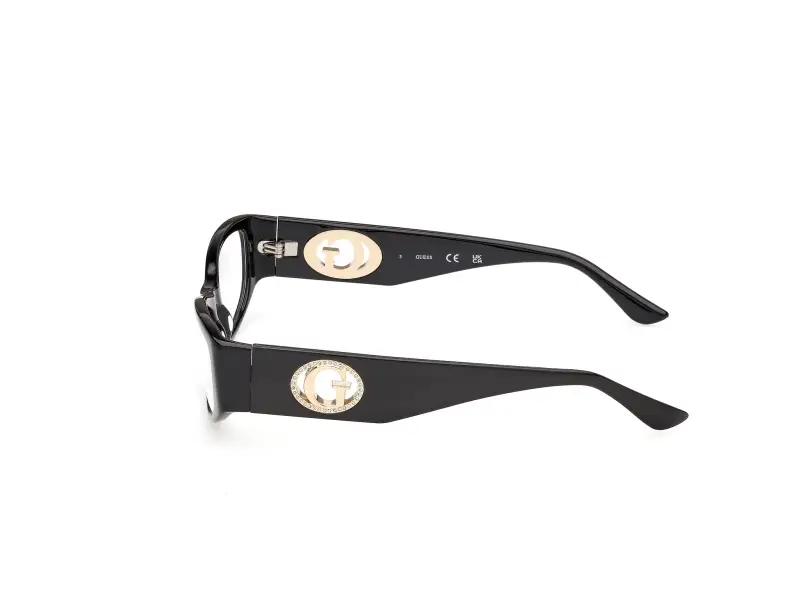 Donna Guess GU50352 001 Montature da vista Acetato Nero Rotonda Normale miniatura 3