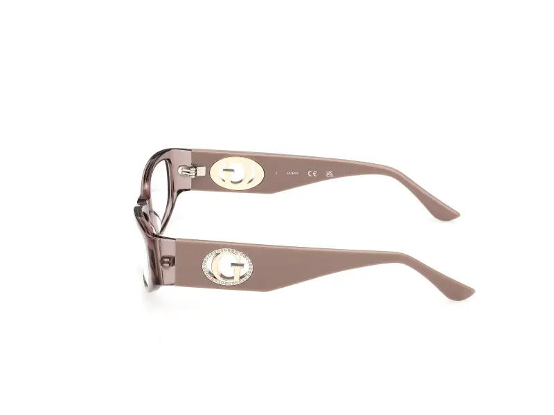 Donna Guess GU50352 057 Montature da vista Acetato Beige Rotonda Normale miniatura 3