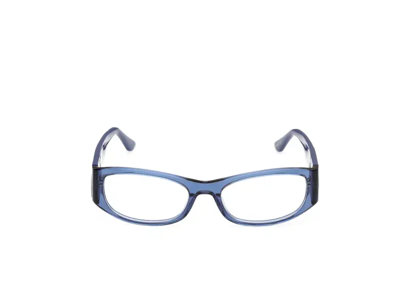 Donna Guess GU50352 090 Montature da vista Acetato Blu Rotonda Normale miniatura 2