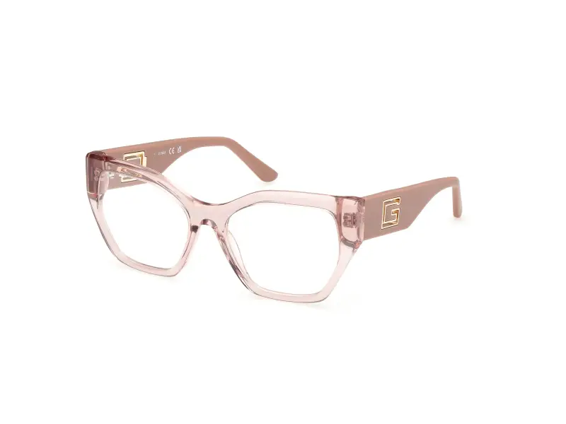 Donna Guess GU50357 072 Montature da vista Acetato Rosa Geometrica Normale