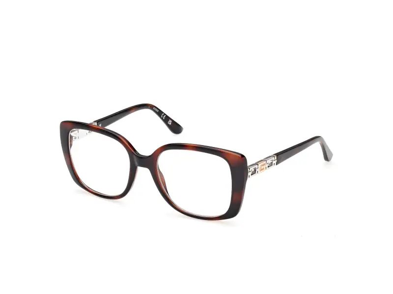 Donna Guess GU50359 052 Montature da vista Acetato Havana Farfalla Normale