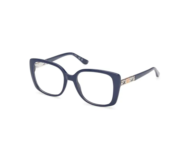 Donna Guess GU50359 090 Montature da vista Acetato Blu Farfalla Normale