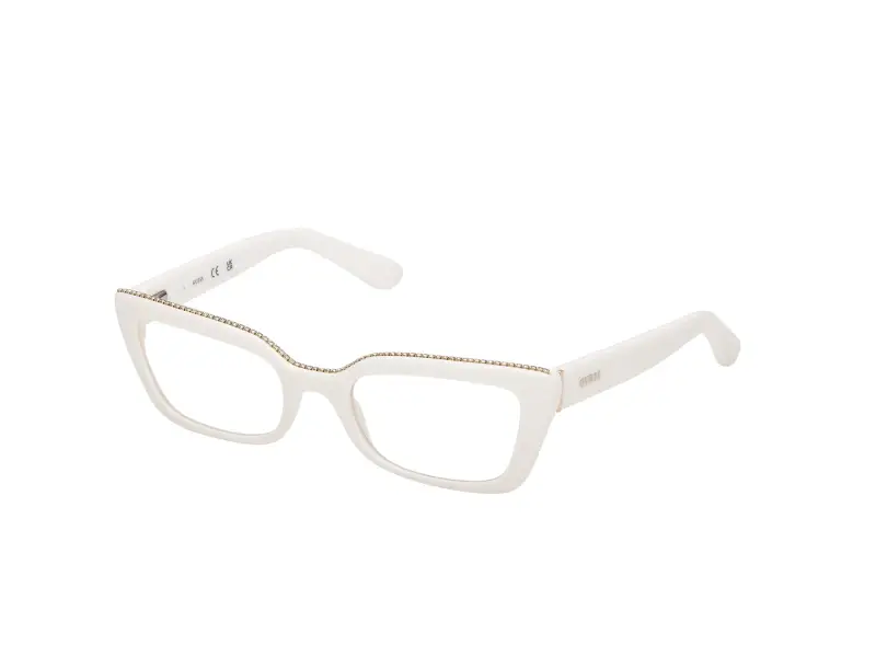 Donna Guess GU50360 021 Montature da vista Acetato Bianco Squadrata Normale