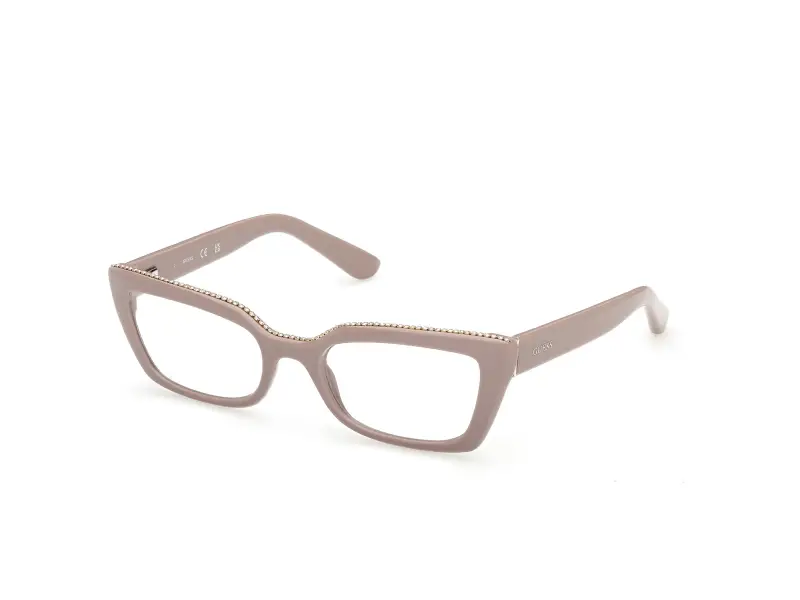 Donna Guess GU50360 057 Montature da vista Acetato Beige Squadrata Normale