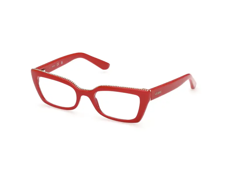 Donna Guess GU50360 066 Montature da vista Acetato Rosso Squadrata Normale