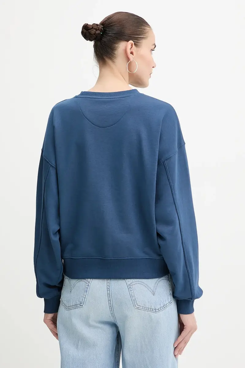 felpa 4G donna colore blu con applicazione W5YQ07 KB681 miniatura 3